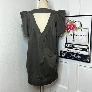 Paul & Joe Army Green Cotton Open Back Dress 36/4US